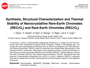 2011-12_Jyotsna Chromate_NNL_2011