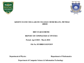 DBT Star Scheme Report 2020-21 