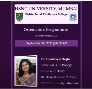 Orientation Programme for the Batch of 2021-22