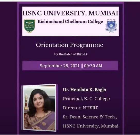 Orientation Programme for the Batch of 2021-22