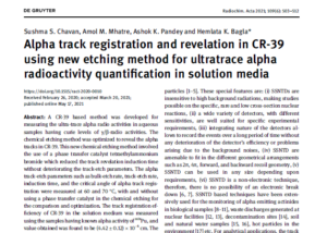 2021-22_Sushma Chavan _Radiochimica Acta_2021